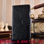 Фирменный чехол-книжка для Highscreen Power Ice Evo" с визитницей и мультиподставкой черный кожаный
